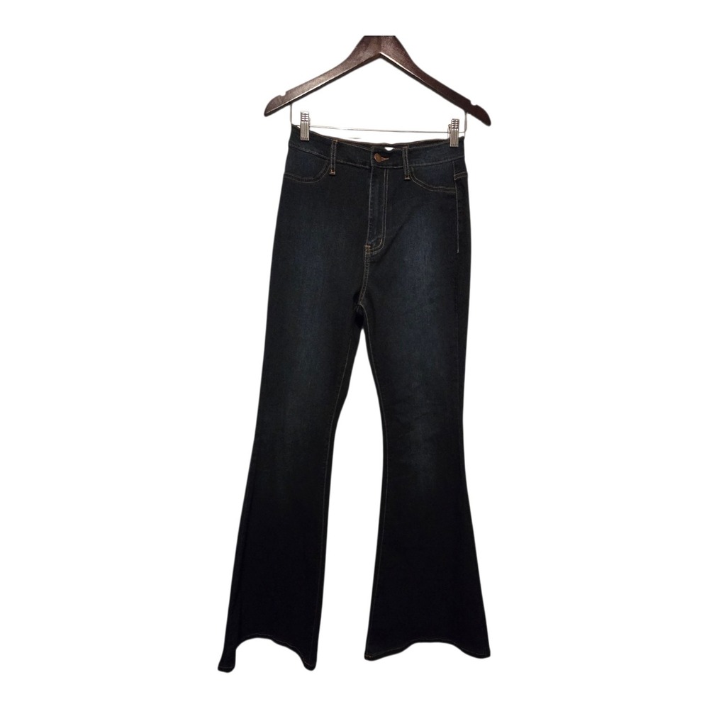 Vibrant Miu USA Flare Bell Bottom Jeans Women's Sz 9 28 Dark Wash EUC‎ Hi Rise